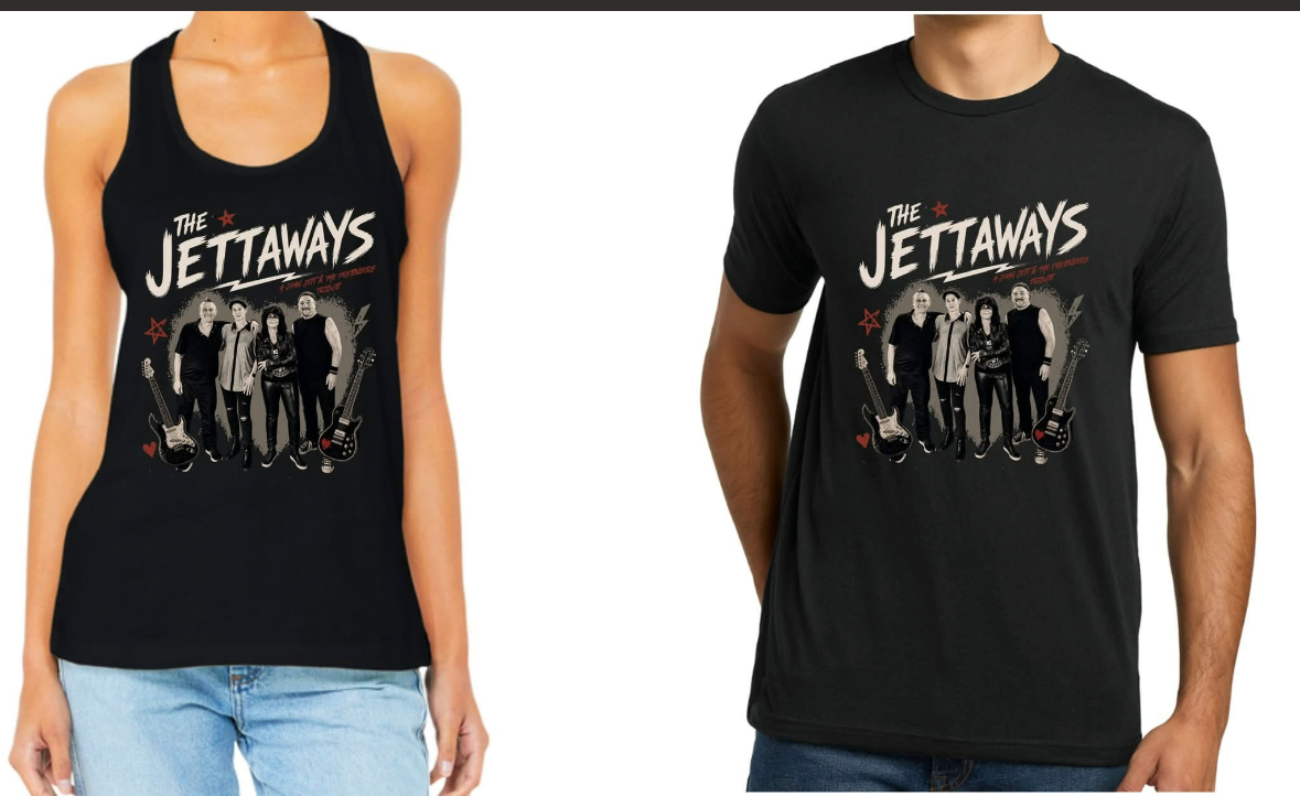 The JettAways t-shirts
